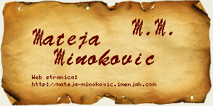 Mateja Minoković vizit kartica